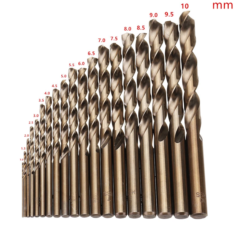 M35 Cobalt Metal Drill Straight Shank Twist Drill Bit Set HSS-Co Hole Opener Tool For Stainless Steel Metal Iron Woodworking