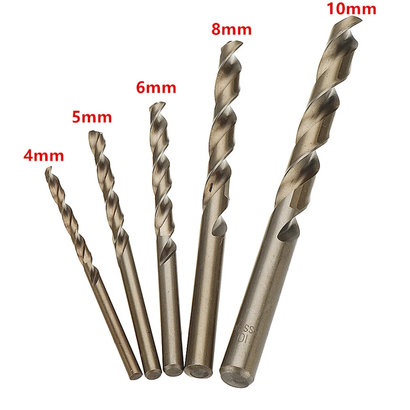 M35 Cobalt Metal Drill Straight Shank Twist Drill Bit Set HSS-Co Hole Opener Tool For Stainless Steel Metal Iron Woodworking