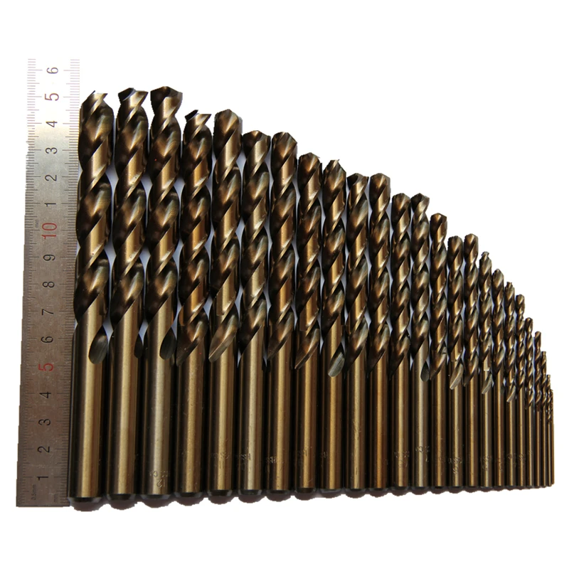 M35 Cobalt Metal Drill Straight Shank Twist Drill Bit Set HSS-Co Hole Opener Tool For Stainless Steel Metal Iron Woodworking