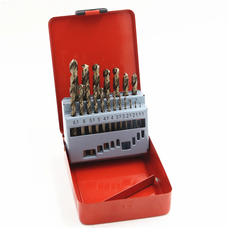 M35 Cobalt Metal Drill Straight Shank Twist Drill Bit Set HSS-Co Hole Opener Tool For Stainless Steel Metal Iron Woodworking