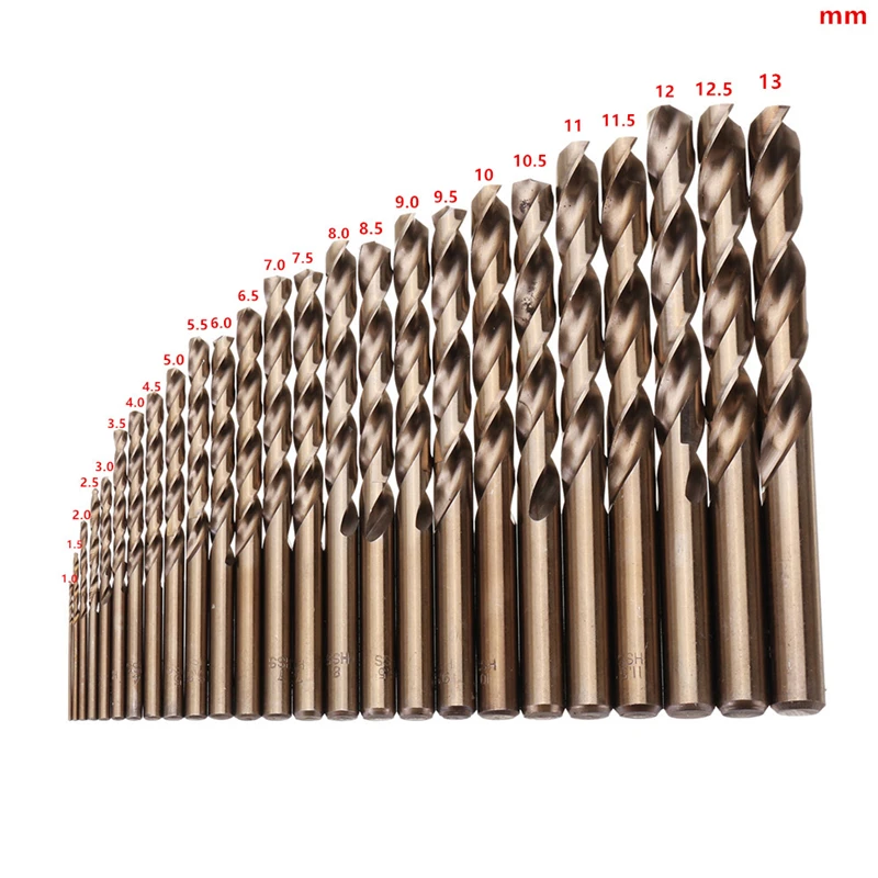 M35 Cobalt Metal Drill Straight Shank Twist Drill Bit Set HSS-Co Hole Opener Tool For Stainless Steel Metal Iron Woodworking