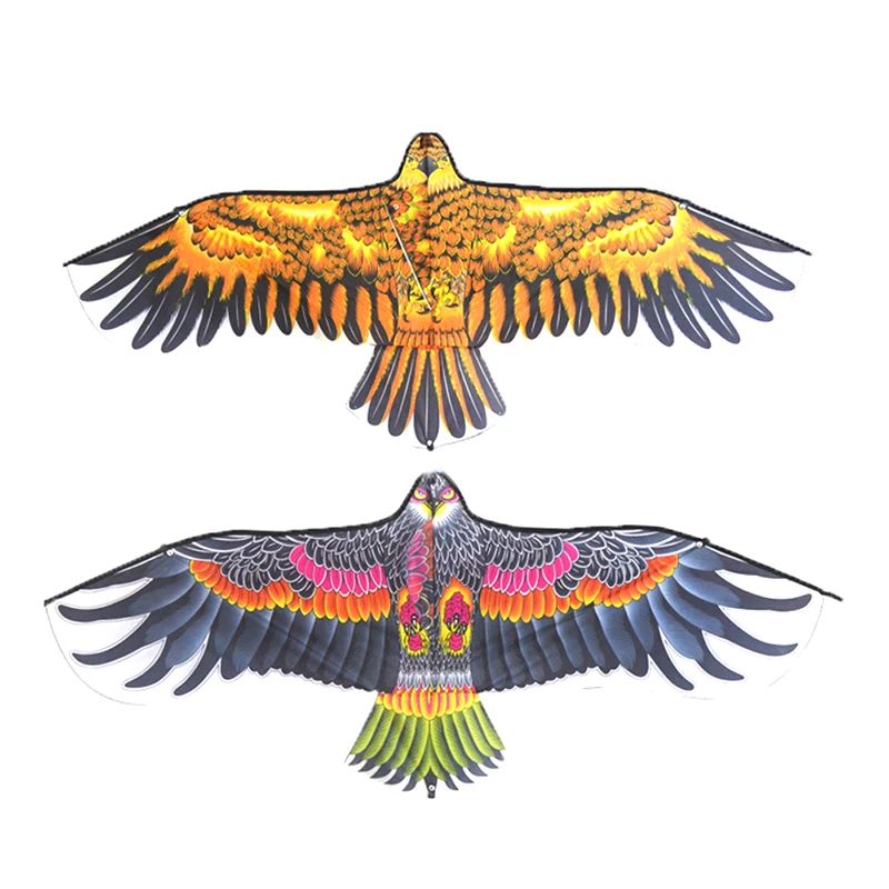 3D 1.1m Flat Eagle Kite Big Fly Bird Kite For Children Flying Bird Kites Windsock Outdoor Toys Cloth Toys For Kids Random Color