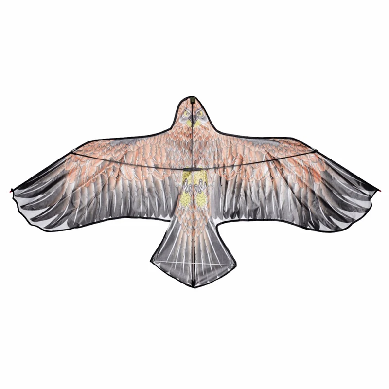 3D 1.1m Flat Eagle Kite Big Fly Bird Kite For Children Flying Bird Kites Windsock Outdoor Toys Cloth Toys For Kids Random Color