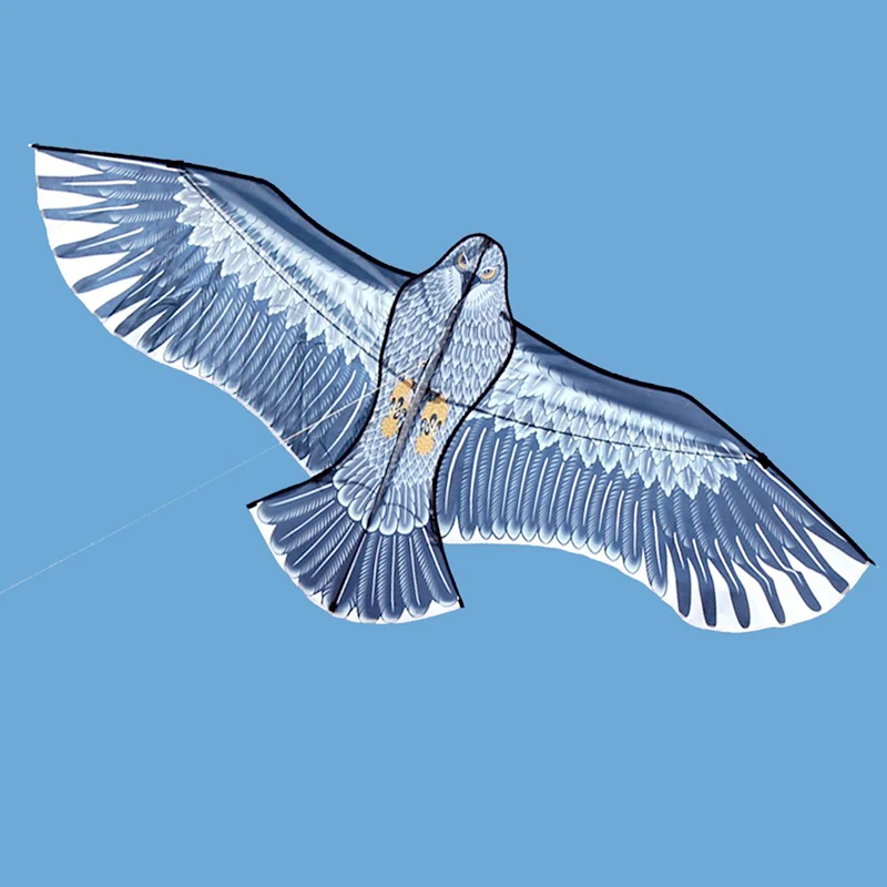 3D 1.1m Flat Eagle Kite Big Fly Bird Kite For Children Flying Bird Kites Windsock Outdoor Toys Cloth Toys For Kids Random Color