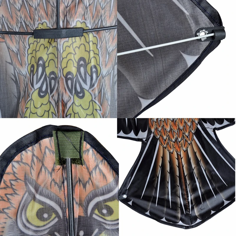 3D 1.1m Flat Eagle Kite Big Fly Bird Kite For Children Flying Bird Kites Windsock Outdoor Toys Cloth Toys For Kids Random Color