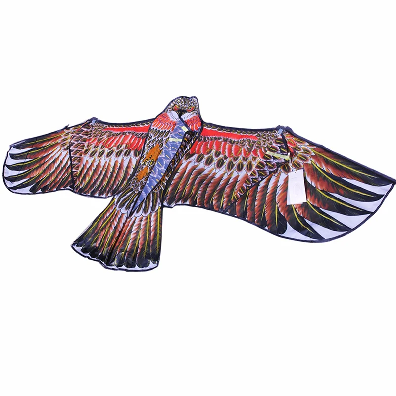 3D 1.1m Flat Eagle Kite Big Fly Bird Kite For Children Flying Bird Kites Windsock Outdoor Toys Cloth Toys For Kids Random Color